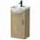 Bathroom Vanity Unit Basin Sink Single Tap Hole Freestanding 450mm Oak Effect 4