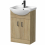 Bathroom Vanity Unit Basin Sink Single Tap Hole Freestanding 560mm Oak Effect 4