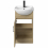 Bathroom Vanity Unit Basin Sink Single Tap Hole Freestanding 450mm Oak Effect 5