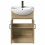 Bathroom Vanity Unit Basin Sink Single Tap Hole Freestanding 560mm Oak Effect 5