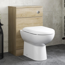 Bathroom 500mm Back To Wall BTW Toilet Unit Only Oak Effect Modern Furniture