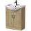 Bathroom Vanity Unit Basin Sink Single Tap Hole Freestanding 650mm Oak Effect 4
