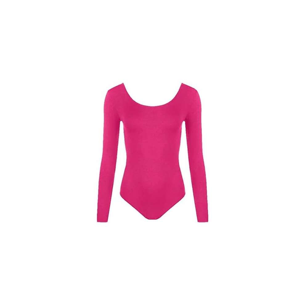 (Pink, 11-12 Years) Girls Childrens Microfiber Bodysuit Leotards