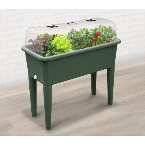 Garden Store Direct (Dark Green) Raised Bed Grow Table- With Grow Lid & Self Watering System 2