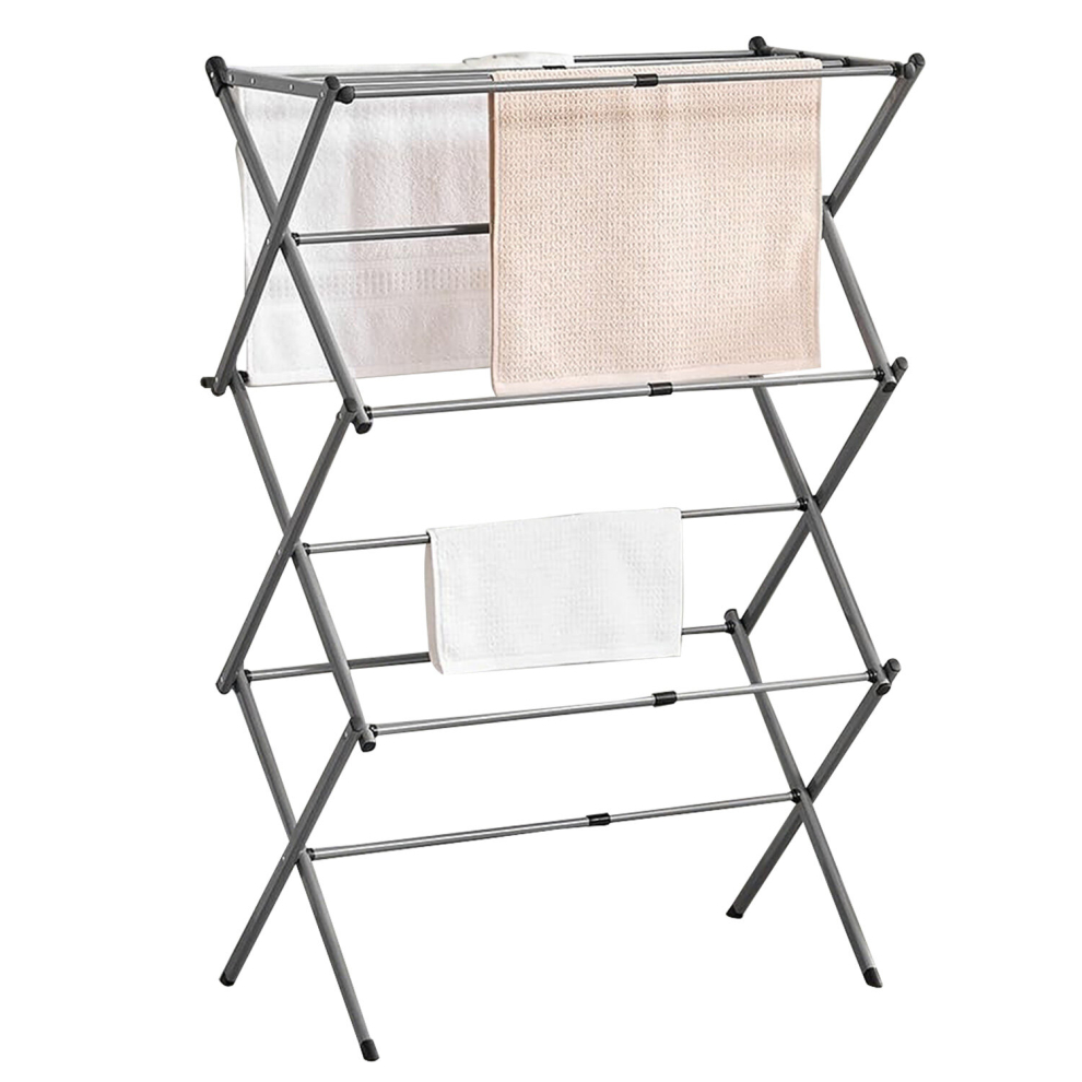 Daniel James Folding Clothes Airer Dryer 3 Tier Towel Rail Laundry Washing Maiden Horse Rack