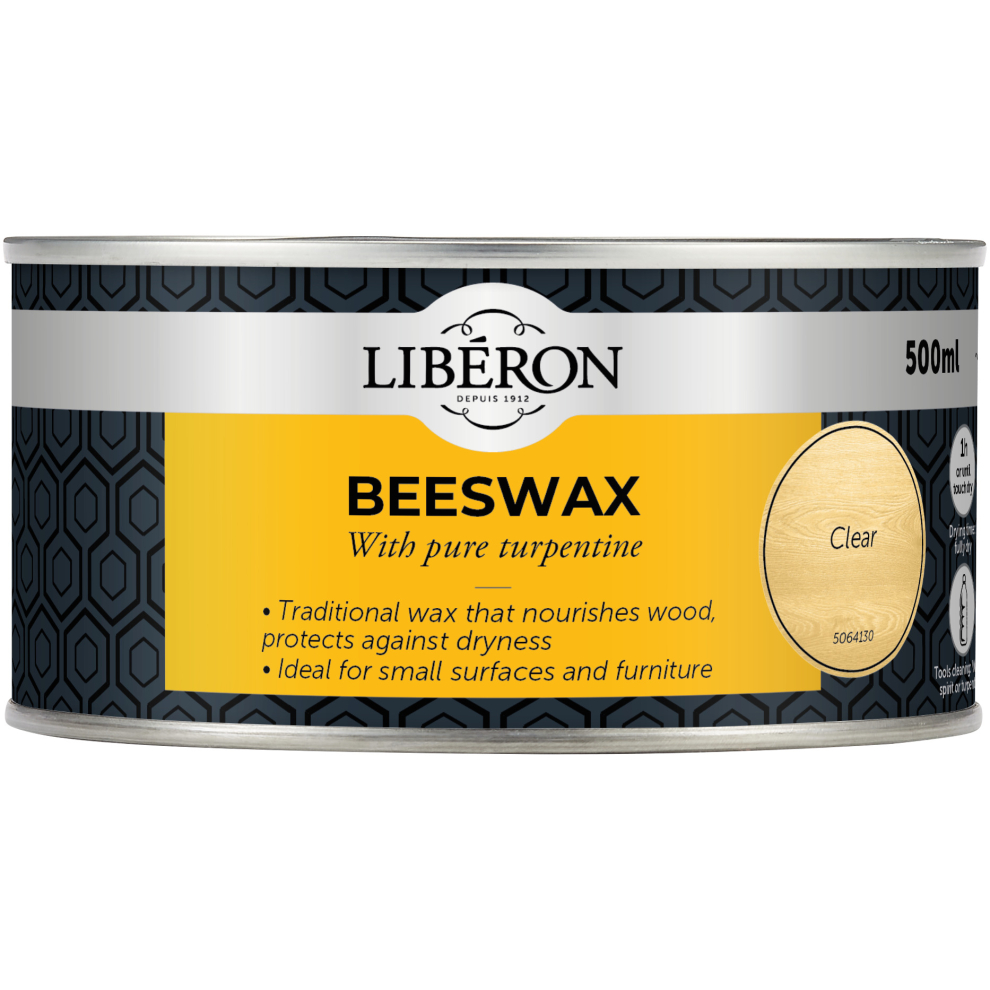 Liberon 003905 Beeswax Paste Clear 500Ml 3282390001868