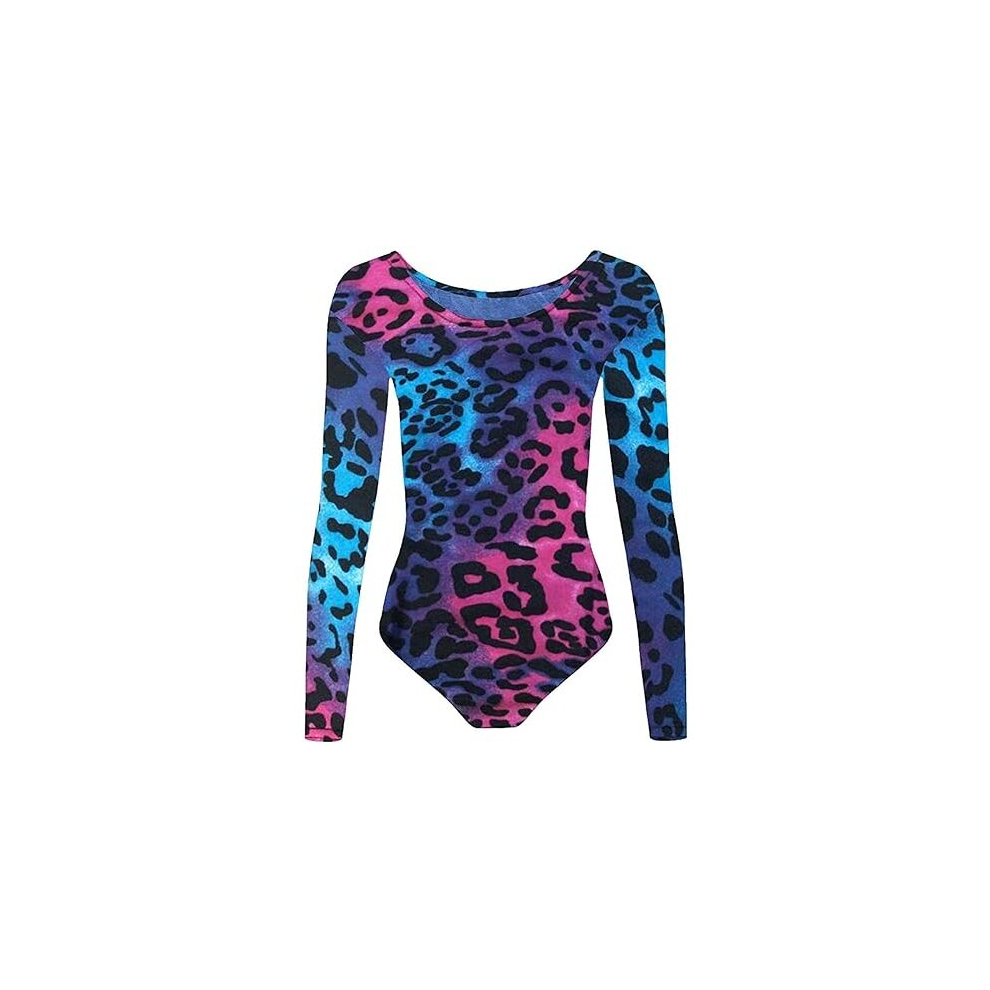 (Multicolour, 9-10 Years) Girls Childrens Microfiber Bodysuit Leotards