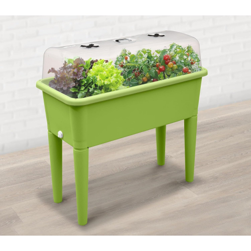 Garden Store Direct (Lime Green) Raised Bed Grow Table- With Grow Lid & Self Watering System 1