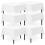 SOL 6 White Plastic Table Covers Square Tablecloth Disposable Wipe Clean 1