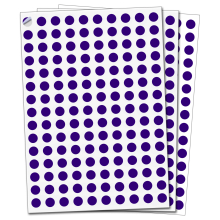(Purple) 10mm Coloured Round Dot Stickers Sticky Labels Sticker with colours Choice for DIY GIFT 150 Dot Sticker