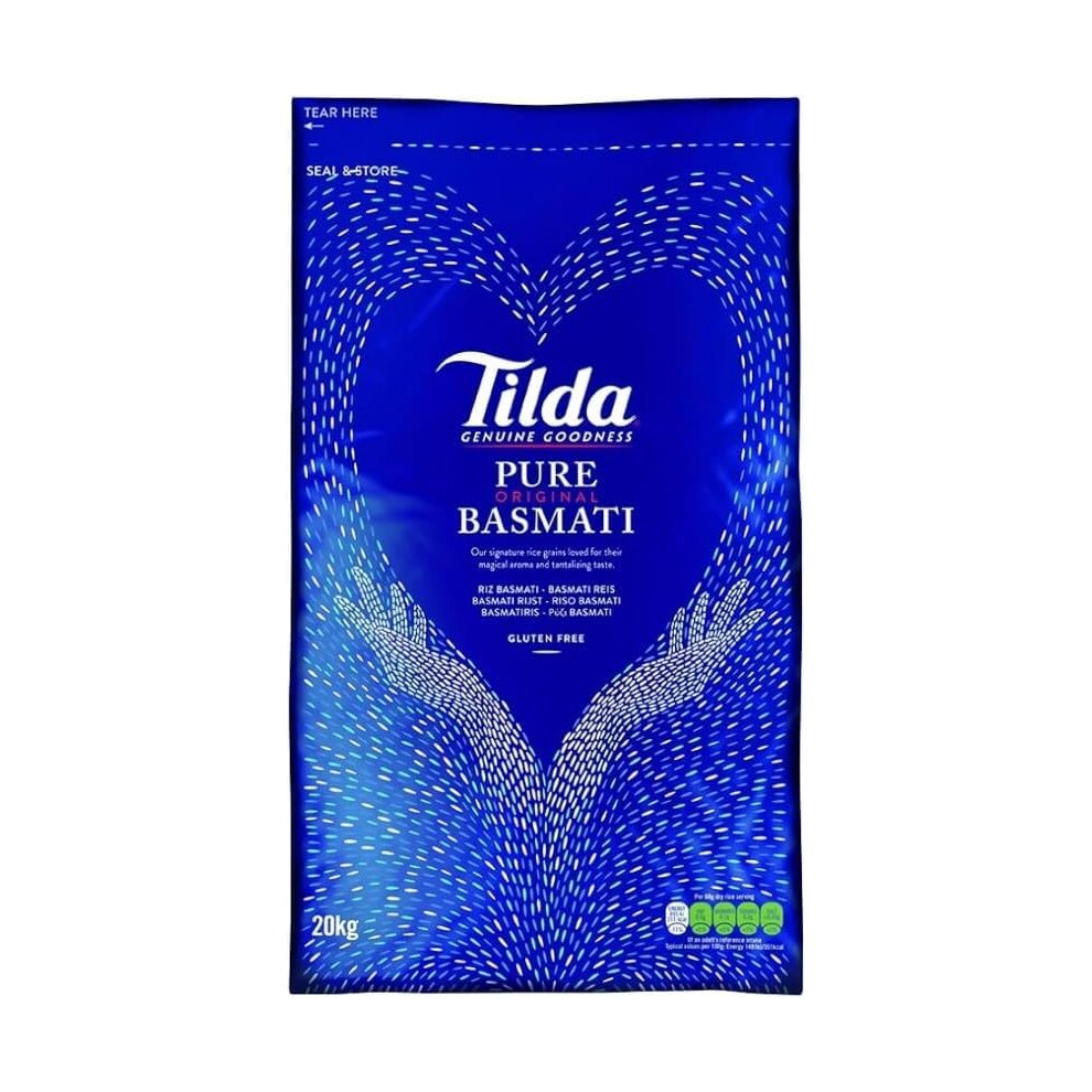 Tilda Basmati Rice Aromatic Long Grain - Ideal for Biryani- 20Kg (P 1)