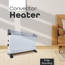 Convector Radiator Heater with Adjustable 3 Heat Settings 2000W