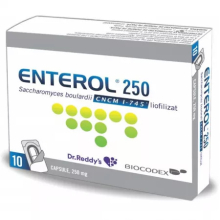 Enterol, 250 mg, 10 cps, acute infectious diarrhea in adults/childrens