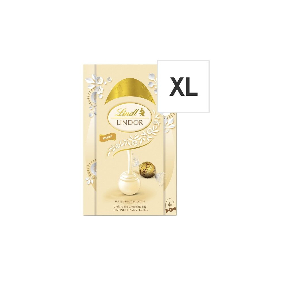 2 x Lindt White Chocolate Egg With Lindor White Truffles 260G