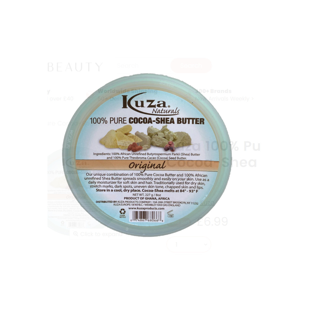 Kuza 100% Pure Cocoa-Shea Butter original 8oz