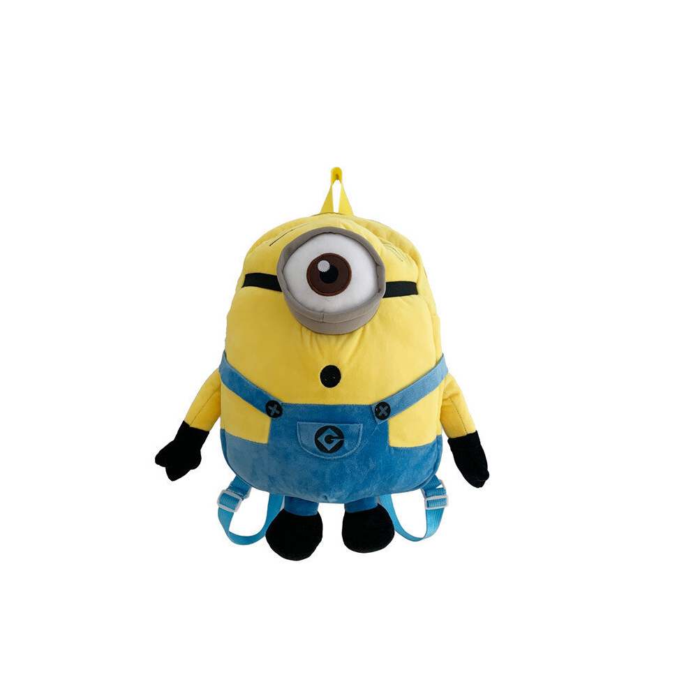 (StyleA) Minions Me Despicable Large Capacity Plush Minion Backpack Girls Kids Bag School