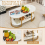 Modern Faux Marble Coffee Table - 2-Tier Rectangular with Gold Metal Frame, White Marble, 100x50x45 cm 10