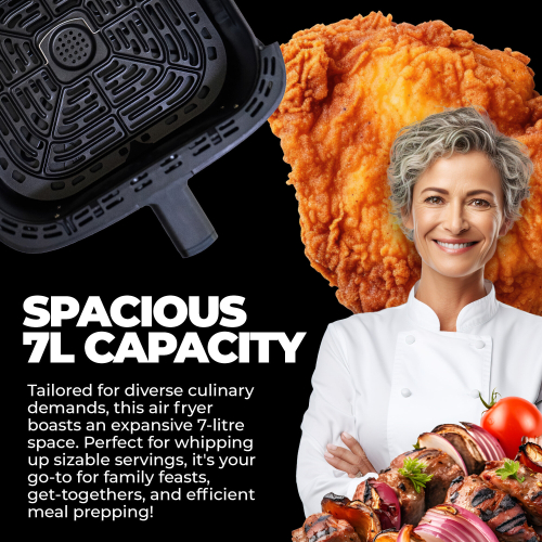 Nebula Nebula 7L Single Black LED Touch 1800W Air Fryer 2