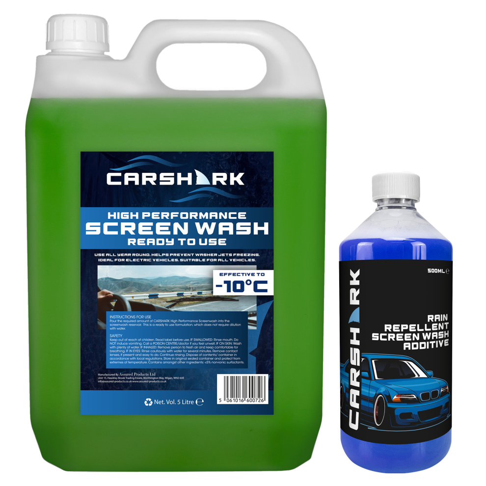 Carshark - Rain Repellent Screenwash & Winter Screenwash 5L (Green) Green 5061016602720