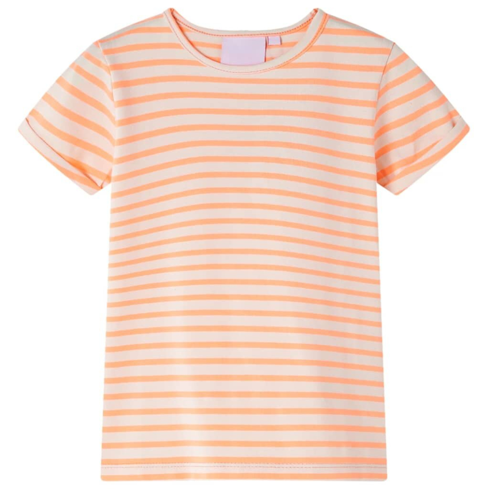 (orange, 104) Kids' T-shirt Short Sleeves Children's T Shirt Kids' Tops Tee Stripe Design