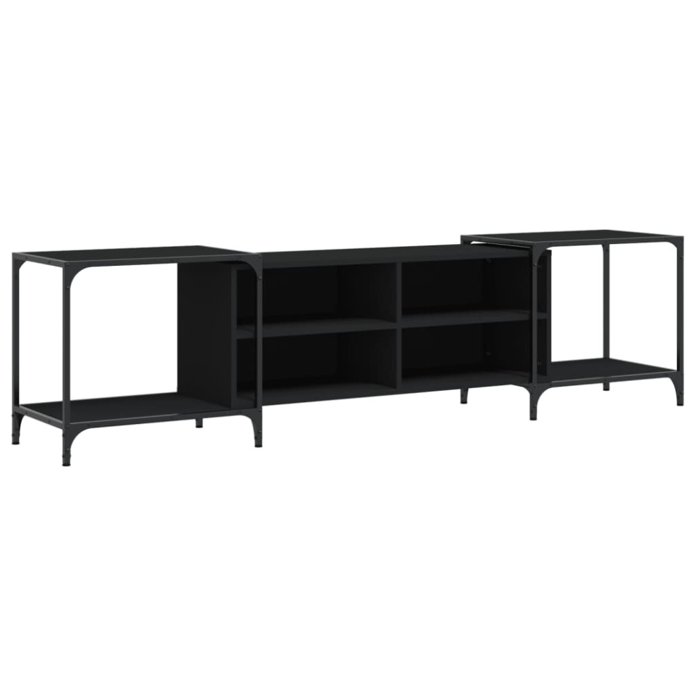 (black, 203 x 37 x 50 cm) vidaXL TV Cabinet TV Unit Media TV Stand Entertainment Centre Engineered Wood