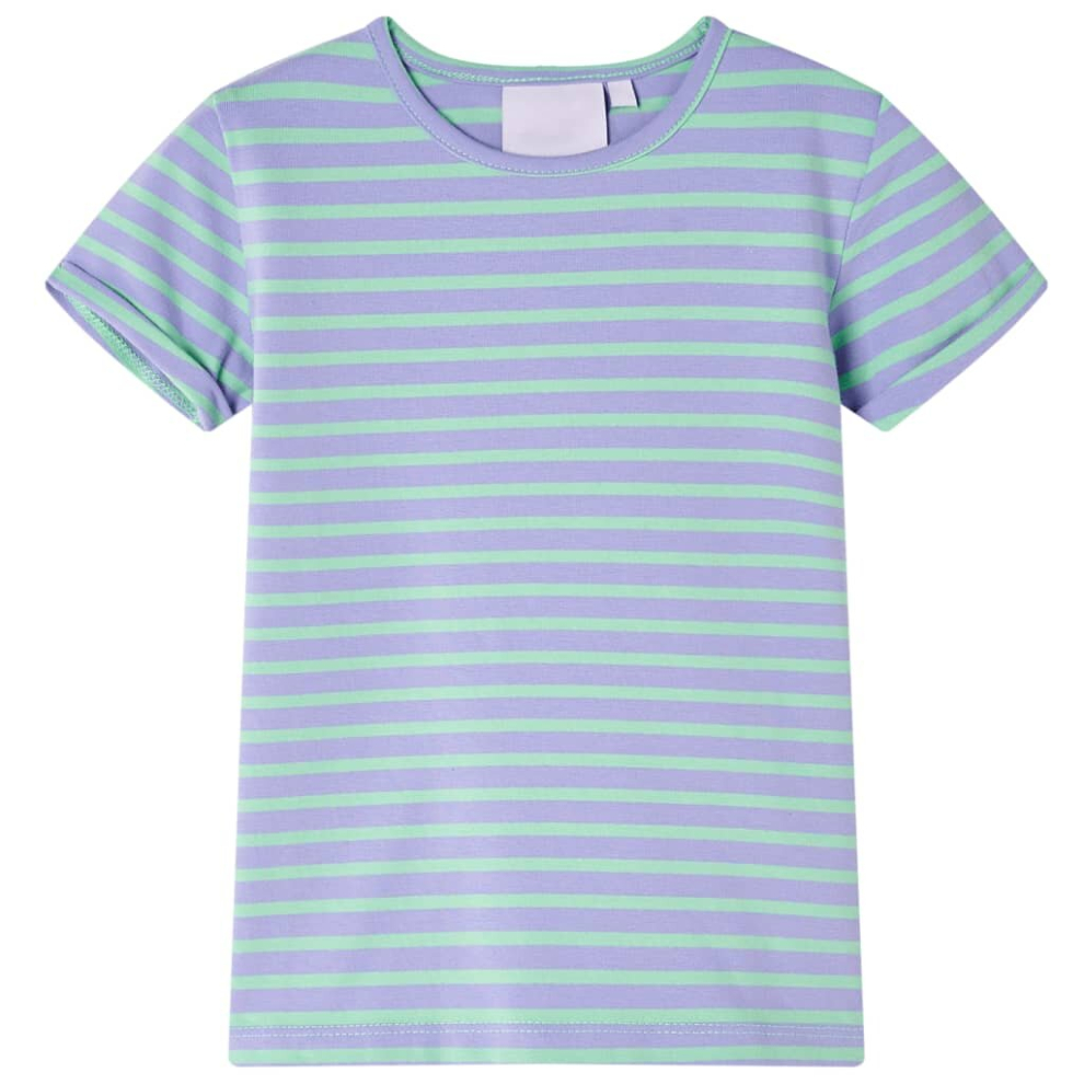 (mint, 128) Kids' T-shirt Short Sleeves Children's T Shirt Kids' Tops Tee Stripe Design