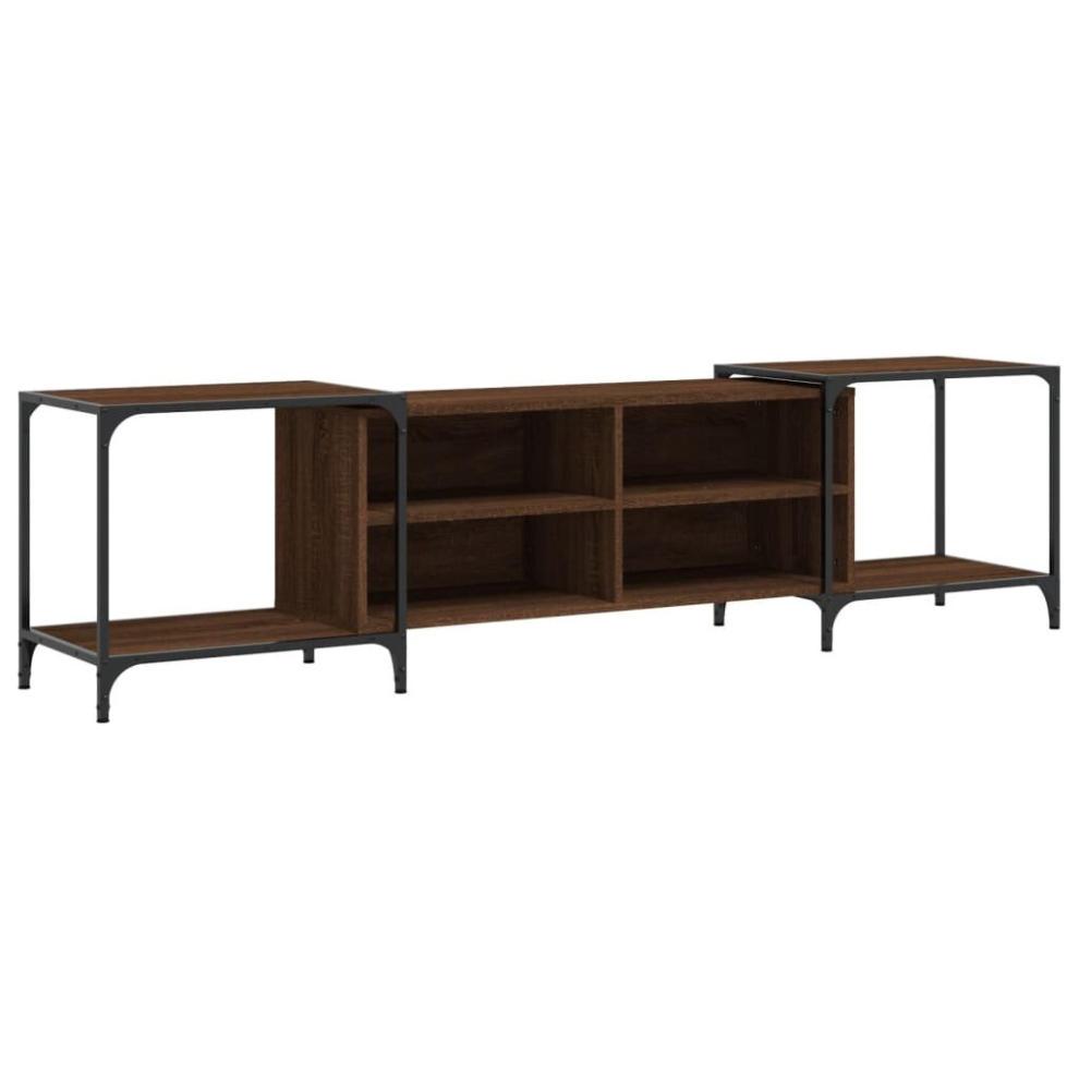 (brown oak, 203 x 37 x 50 cm) vidaXL TV Cabinet TV Unit Media TV Stand Entertainment Centre Engineered Wood