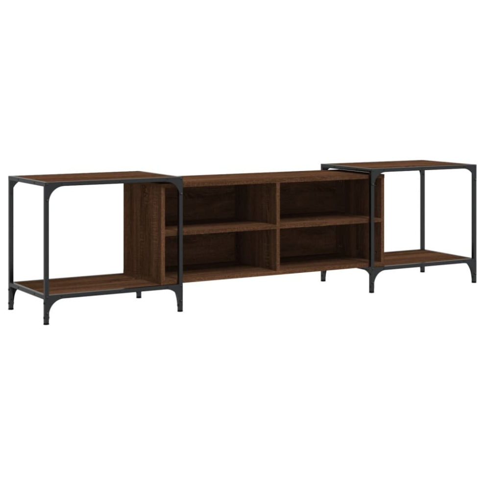 Vidaxl (Brown Oak, 203 X 37 X 50 Cm) Tv Cabinet Tv Unit Media Tv Stand Entertainment Centre Engineered Wood