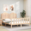 VidaXL (natural, 160 x 200 cm) vidaXL Bed Frame Bed Base Platform Bed with Headboard Small Single Solid Wood 3