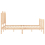 VidaXL (natural, 140 x 200 cm) vidaXL Bed Frame Bed Base Platform Bed with Headboard Small Single Solid Wood 7