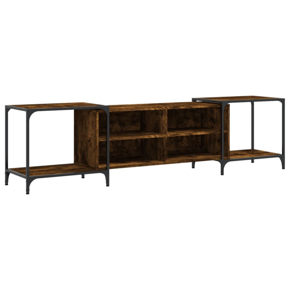 (smoked oak, 203 x 37 x 50 cm) vidaXL TV Cabinet TV Unit Media TV Stand Entertainment Centre Engineered Wood