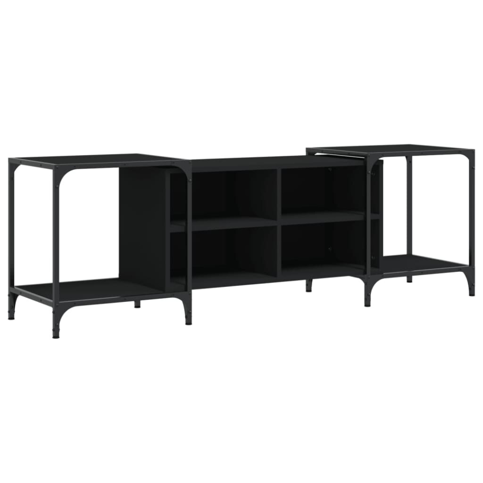 Vidaxl (Black, 153 X 37 X 50 Cm) Tv Cabinet Tv Unit Media Tv Stand Entertainment Centre Engineered Wood