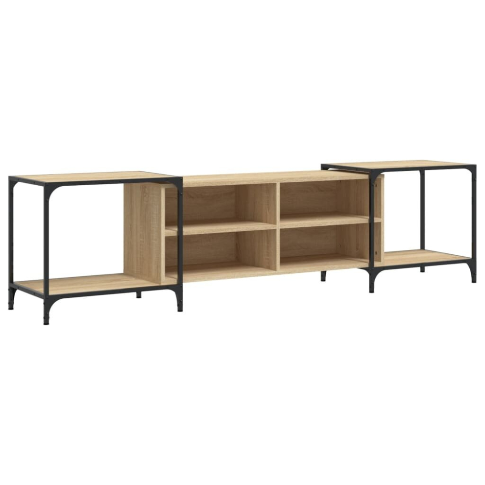 Vidaxl (Sonoma Oak, 203 X 37 X 50 Cm) Tv Cabinet Tv Unit Media Tv Stand Entertainment Centre Engineered Wood