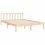 VidaXL (natural, 140 x 200 cm) vidaXL Bed Frame Bed Base Platform Bed with Headboard Small Single Solid Wood 9