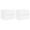VidaXL vidaXL Wall-mounted Bedside Cabinets with LED Lights Side Table 2 pcs White 2