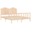 VidaXL (natural, 160 x 200 cm) vidaXL Bed Frame Bed Base Platform Bed with Headboard Small Single Solid Wood 5