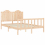 VidaXL (natural, 140 x 200 cm) vidaXL Bed Frame Bed Base Platform Bed with Headboard Small Single Solid Wood 5