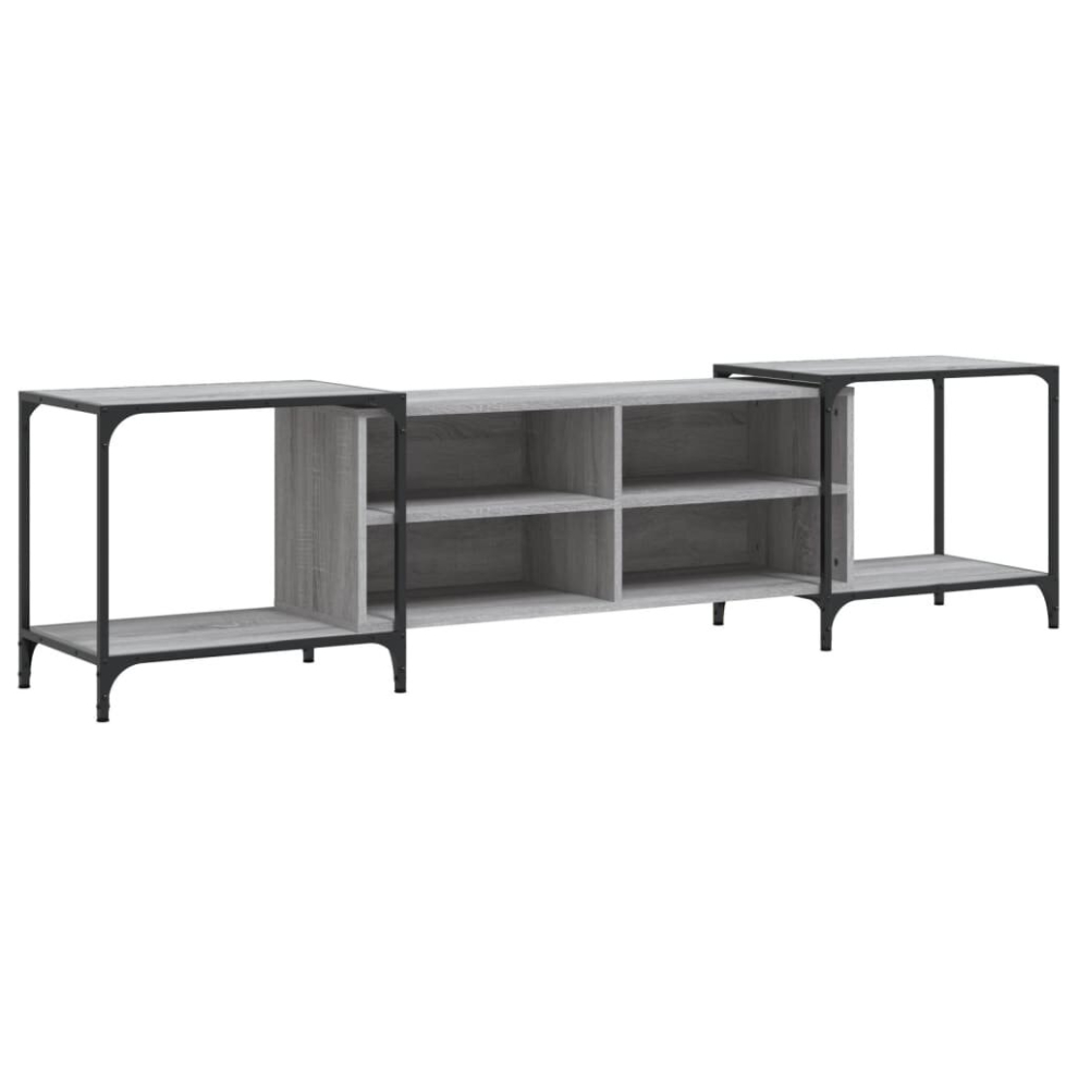 (grey sonoma, 203 x 37 x 50 cm) vidaXL TV Cabinet TV Unit Media TV Stand Entertainment Centre Engineered Wood