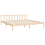 VidaXL (natural, 180 x 200 cm) vidaXL Bed Frame Bed Base Platform Bed with Headboard White Double Solid Wood 9