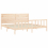 VidaXL (natural, 180 x 200 cm) vidaXL Bed Frame Bed Base Platform Bed with Headboard White Double Solid Wood 5