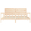 VidaXL (natural, 180 x 200 cm) vidaXL Bed Frame Bed Base Platform Bed with Headboard White Double Solid Wood 6