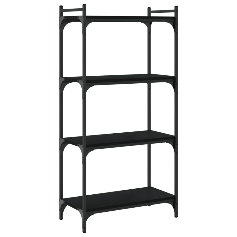 (black, 60 x 30 x 120 cm) vidaXL Bookcase Bookshelf Storage Cabinet Rack Book Shelf Engineered Wood