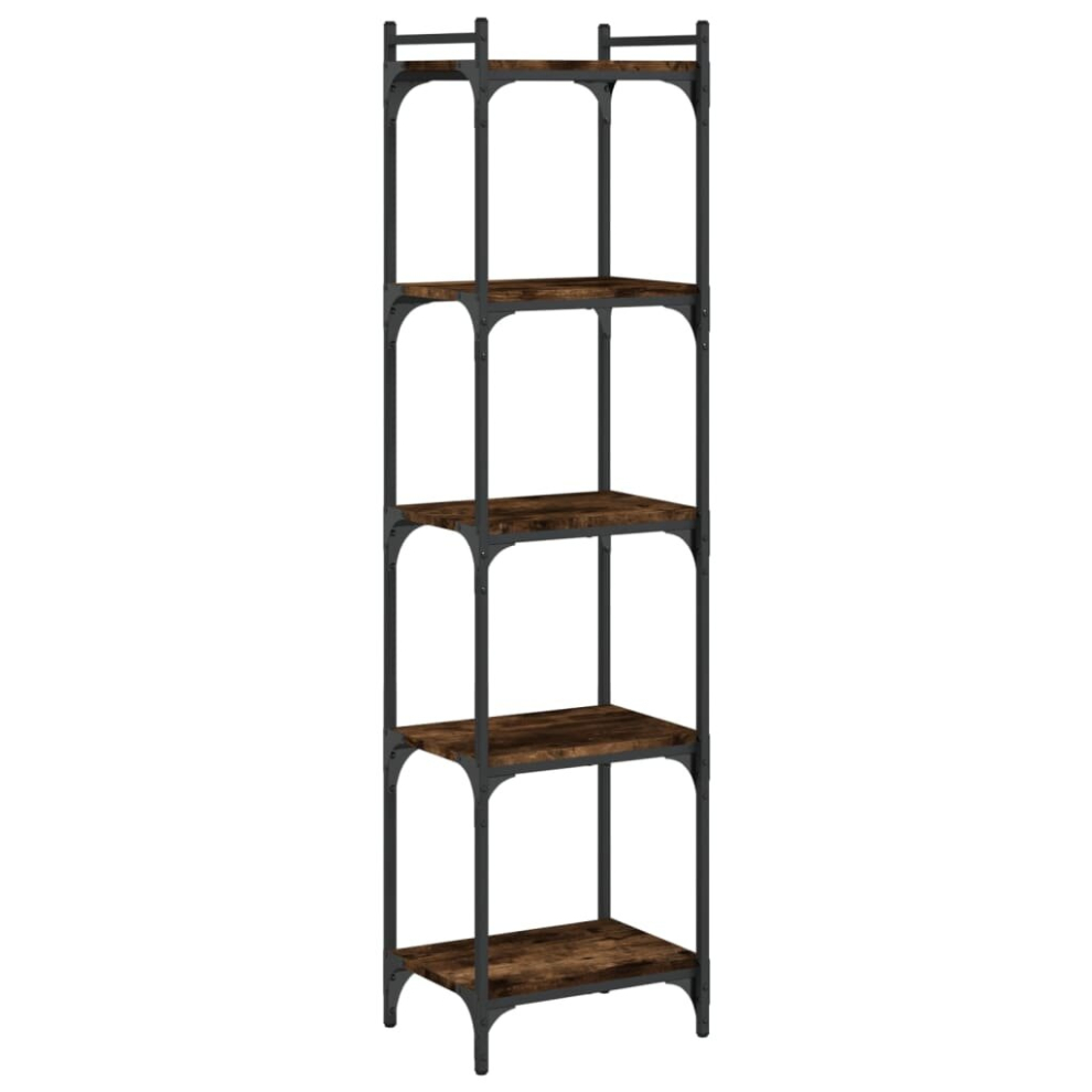 (smoked oak, 40 x 30 x 154 cm) vidaXL Bookcase Bookshelf Storage Cabinet Rack Book Shelf Engineered Wood