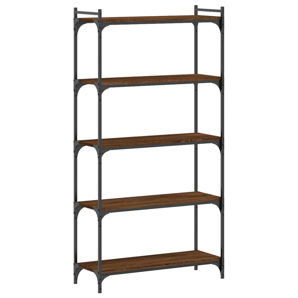 (brown oak, 80 X 30 X 154 cm) vidaXL Bookcase Bookshelf Storage Cabinet Rack Book Shelf Engineered Wood