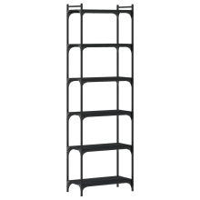 (black, 60 x 30 x 188 cm) vidaXL Bookcase Bookshelf Storage Cabinet Rack Book Shelf Engineered Wood