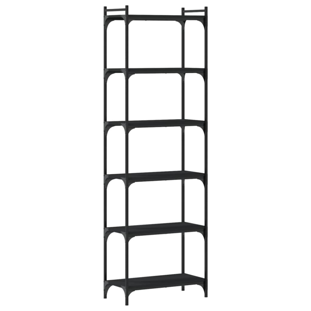 (black, 60 x 30 x 188 cm) vidaXL Bookcase Bookshelf Storage Cabinet Rack Book Shelf Engineered Wood