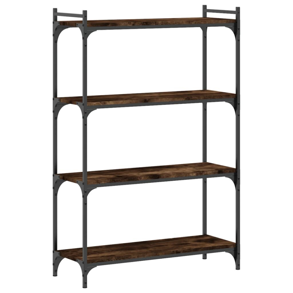 (smoked oak, 80 x 30 x 120 cm) vidaXL Bookcase Bookshelf Storage Cabinet Rack Book Shelf Engineered Wood