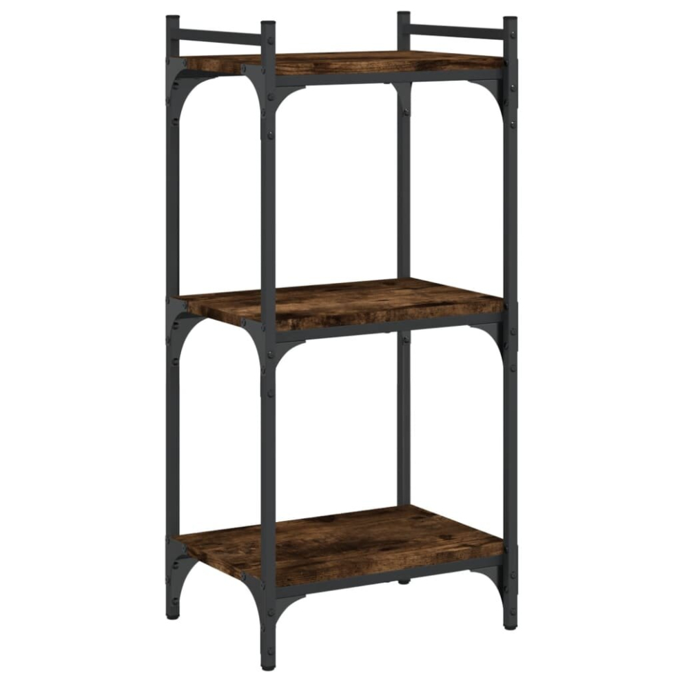 (smoked oak, 40 x 30 x 86 cm) vidaXL Bookcase Bookshelf Storage Cabinet Rack Book Shelf Engineered Wood