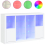 VidaXL (white) vidaXL Sideboards with LED Lights Cupboard 3 pcs Concrete Grey Engineered Wood 2