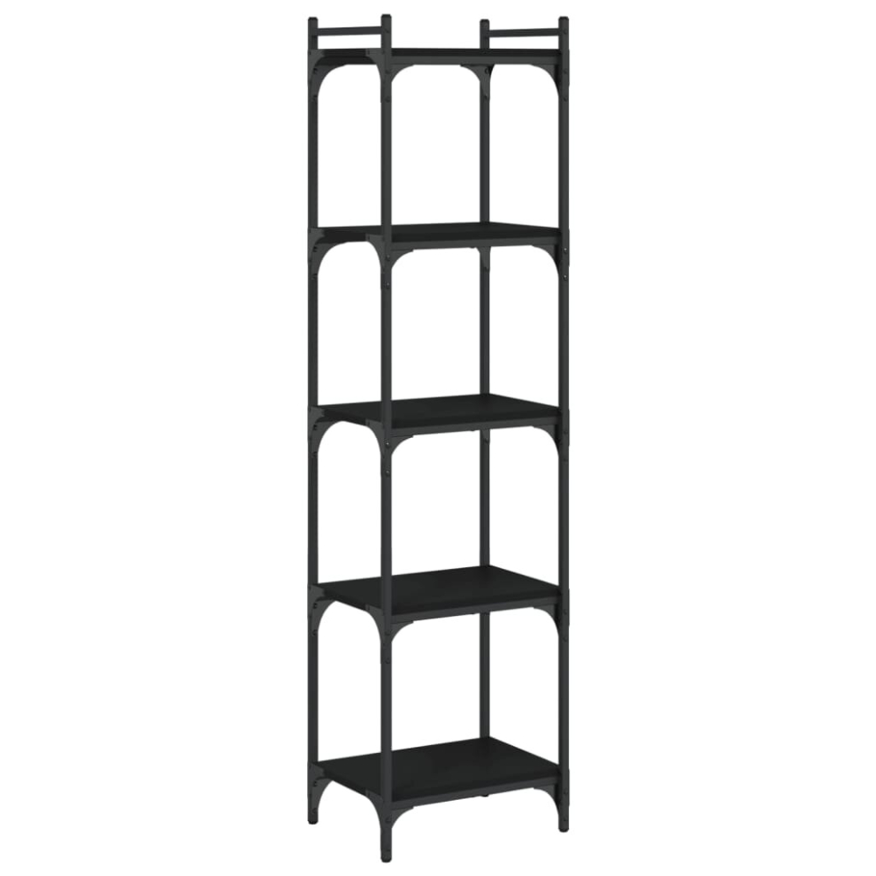 (black, 40 x 30 x 154 cm) vidaXL Bookcase Bookshelf Storage Cabinet Rack Book Shelf Engineered Wood